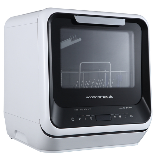 Scandomestic Sfo101w Benkoppvaskmaskin - Hvit/glass