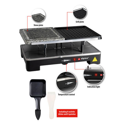 Alpina Raclette Grill Stone & Fondue