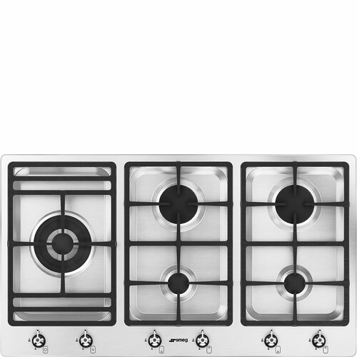 Smeg Ps906-5 Gasstopp - Rustfritt Stål
