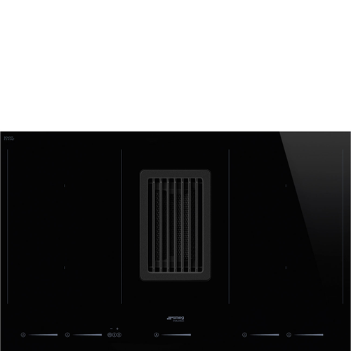 Smeg Hobd682d Platetopp Med Innebygd Ventilator - Svart/glass
