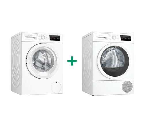 Bosch Wau24s9asn + Wtr86t9isn Vaskemaskin - Hvit