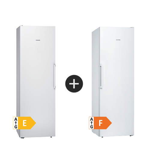 Siemens Ks36vvwep + Gs36nvwfv Iq300 Kombiskap - Hvit