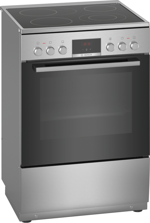 Bosch Hkr39a250u Serie 4 Keramisk Komfyr - Rustfritt Stål